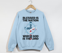 Load image into Gallery viewer, Blessed Is The Nation Whose God Is The Lord - Christian Sweatshirt