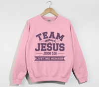 Load image into Gallery viewer, Team Jesus, Lifetime Member - Christian Sweatshirt