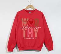 Load image into Gallery viewer, She Is Worthy - Christian Sweatshirt
