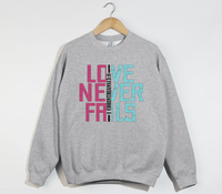 Load image into Gallery viewer, Love Never Fails - Christian Sweatshirt
