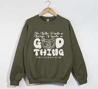 Load image into Gallery viewer, He Who Finds A Wife, Finds A Good Thing - Sweatshirt
