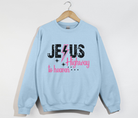 Load image into Gallery viewer, Jesus Highway To Heaven - Christian Sweatshirt
