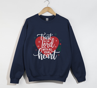 Load image into Gallery viewer, Trust In The Lord With All Your Heart - Christmas Sweatshirt
