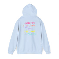 Load image into Gallery viewer, God Is Within Her Hoodie, Comfort Colors Shirt, Christian Bible Verse Sweatshirt, Coquette Jesus, Faith Based Christian Sweatshirt