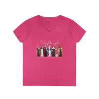Load image into Gallery viewer, Pray Like a Girl with names - Women's V-Neck Tee