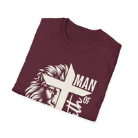 Load image into Gallery viewer, Man of Faith, Jesus Lion Cross Shirt, Christian Tee, Bible Verse Shirt, Unisex Tee, Christian Gift