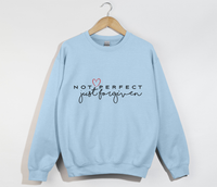 Load image into Gallery viewer, Not Perfect, Just Forgiven - Christian Sweatshirt