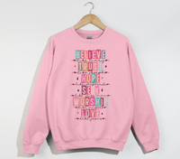 Load image into Gallery viewer, Believe Like Mary, Trust Like Joseph - Christian Sweatshirt