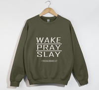 Load image into Gallery viewer, Wake Pray Slay - Christian Sweatshirt
