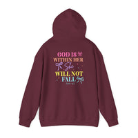 Load image into Gallery viewer, God Is Within Her Hoodie, Comfort Colors Shirt, Christian Bible Verse Sweatshirt, Coquette Jesus, Faith Based Christian Sweatshirt