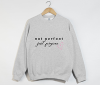 Load image into Gallery viewer, Not Perfect, Just Forgiven - Christian Sweatshirt
