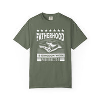 Load image into Gallery viewer, Fatherhood Is Kingdom Work Christian Men Shirt - Comfort Colors Tee