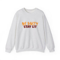 Load image into Gallery viewer, Be Salty Stay Lit, Christian Sweatshirt, Faith Inspired Shirt, Christian Humor, Funny Christian