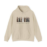 Load image into Gallery viewer, Pray Like a Girl - Catholic Women of Faith Hoodie