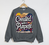 Load image into Gallery viewer, Created With A Purpose - Christian Sweatshirt