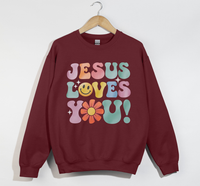 Load image into Gallery viewer, Jesus Loves You - Christian Sweatshirt
