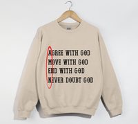 Load image into Gallery viewer, AMEN: Agree, Move, End, Never Doubt God - Christian Sweatshirt
