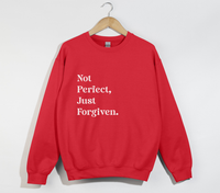 Load image into Gallery viewer, Not Perfect, Just Forgiven - Christian Sweatshirt
