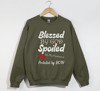 Load image into Gallery viewer, Blessed By God, Spoiled By My Husband - Wife Sweatshirt
