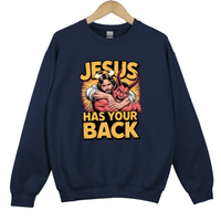Load image into Gallery viewer, Jesus Has Your Back, Funny Christian Shirt, Faith Sweatshirt, Religious Gift Idea