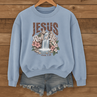 Load image into Gallery viewer, Jesus River of Life, Women's Floral Shirt, Bible Verse Shirt, Christian Sweatshirt, Jesus Lover Shirt