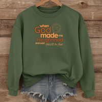 Load image into Gallery viewer, When God Made Me He Grinned, Funny Christian Coffee Lover Sweatshirt, Faith Shirt, Sarcastic Christian Shirt