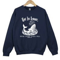 Load image into Gallery viewer, Get In Loser We're Doing God's Will, Jonah and the Whale, Christian Humor, Faith Shirt, Funny Bible Verse Gift