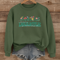 Load image into Gallery viewer, Take Heart My Daughter - Floral Christian Sweatshirt from Parents or Grandparents