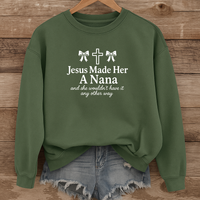 Load image into Gallery viewer, Jesus Made Her A Nana, Mother's Day Gift, Grandma Shirt, Gift for Nana, Nana Shirt, Christian Mom Sweatshirt