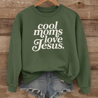 Load image into Gallery viewer, Cool Moms Love Jesus, Christian Sweatshirt, Mother's Day Gift, Cozy Shirt, Faith Shirt
