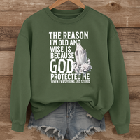 Load image into Gallery viewer, God Protected Me - Christian Sweatshirt for Aunts and Grandmas
