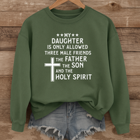 Load image into Gallery viewer, My Daughter Only Allowed Three Male Friends, Holy Trinity Faith Gift, Funny Christian Sweatshirt, Dad Shirt, Father's Day Gift