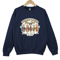 Load image into Gallery viewer, Founding Fathers Fan Club Sweatshirt, Patriotic 1776 Vintage Style Crewneck, American History Gift, USA Patriotic Pullover