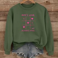 Load image into Gallery viewer, God's Love Always Wins - Unisex Crewneck Sweatshirt