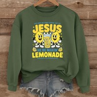 Load image into Gallery viewer, Life Gave Me Lemons, Jesus Makes Lemonade, Funny Christian Humor Sweatshirt, Faith Shirt