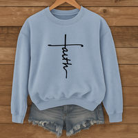 Load image into Gallery viewer, Cross Faith Design - Women's Sweatshirt