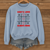 Load image into Gallery viewer, Gods Love Always Wins, Christian Valentine Shirt, Jesus Lover Shirt, Faith Gift Ideas