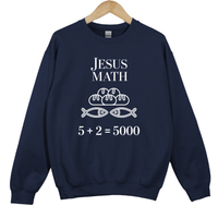Load image into Gallery viewer, Jesus Math Fish And Loaves, Feeding The 5000 Christian Shirt, Bible Miracle Faith Sweatshirt, Christian Easter Gift