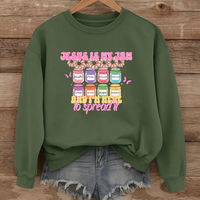 Load image into Gallery viewer, Jesus Is My Jam Christian Sweatshirt, Cute Faith Shirt, Christian Mom, Funny Christian Gift