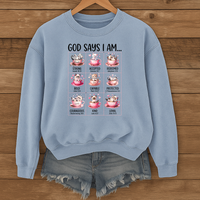 Load image into Gallery viewer, God Says I Am - Christian Cat Sweatshirt