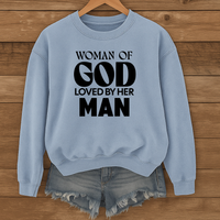 Load image into Gallery viewer, Woman of God Sweatshirt, For Wife, Christian Sweatshirt, Women's Faith, Mother's Day Valentines Gift