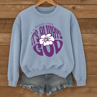 Load image into Gallery viewer, It's Never Luck It's Always God, Christian Faith Shirt, Inspirational Floral Sweatshirt