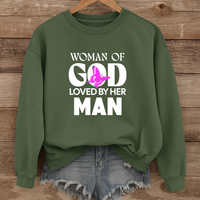 Load image into Gallery viewer, Woman of God Sweatshirt, For Wife, Christian Sweatshirt, Women's Faith, Mother's Day, Valentines Gift