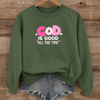 Load image into Gallery viewer, God Is Good All the Time, Christian Sweatshirt, Faith Heart Design Shirt, Valentine Gift For Her