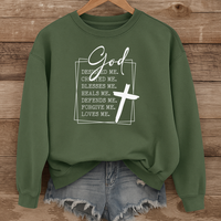 Load image into Gallery viewer, GOD Designed Me Created Me, Inspirational Religious Shirt, Christian Sweatshirt