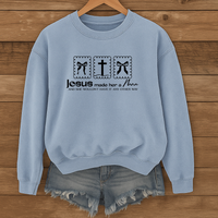 Load image into Gallery viewer, Jesus Made Her A Nana = Crewneck Sweatshirt