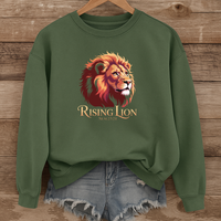 Load image into Gallery viewer, Rising Lion Sweatshirt, Numbers 23:24, Bible Verse Christian Shirt, Unisex Faith Pullover