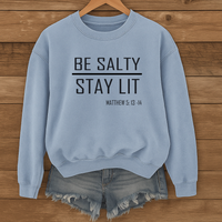 Load image into Gallery viewer, Be Salty Stay Lit - Cozy Unisex Christian Sweatshirt