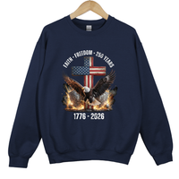 Load image into Gallery viewer, Faith Freedom 250 Years Shirt, 1776 2026 Patriotic Eagle, Christian American Cross Shirt, USA Independence Gift