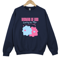 Load image into Gallery viewer, Woman Of God Loved By His Man - Couple Christian Sweatshirt